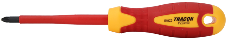 Śrubokręt pozidriv, izolacja 1000 V, CrV PZ2 6×100mm, AC 1000V SD60100PZ2 Tracon Electric