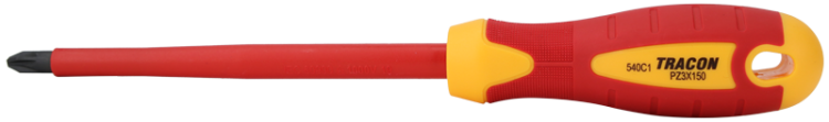 Śrubokręt pozidriv, izolacja 1000 V, CrV PZ3 8×150mm, AC 1000V SD80150PZ3 Tracon Electric
