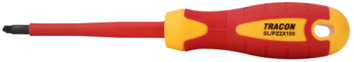 Śrubokręt płasko-krzyżakowy, izolacja 1000 V, CrV SL/PZ2 6×100mm, AC 1000V SD60100SLPZ2 Tracon Electric