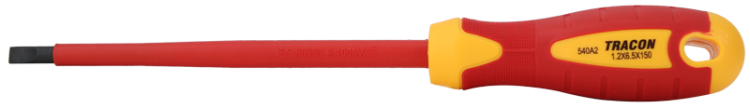 Śrubokręt, prosty, izolacja 1000 V, CrV SL 6.5×150mm, AC 1000V SD65150SL Tracon Electric