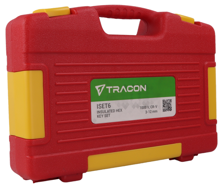 Zestaw 6 szt. kluczy imbusowych izolowanych do 1000 V 1000V, CrV, 3-12mm ISET6 Tracon Electric