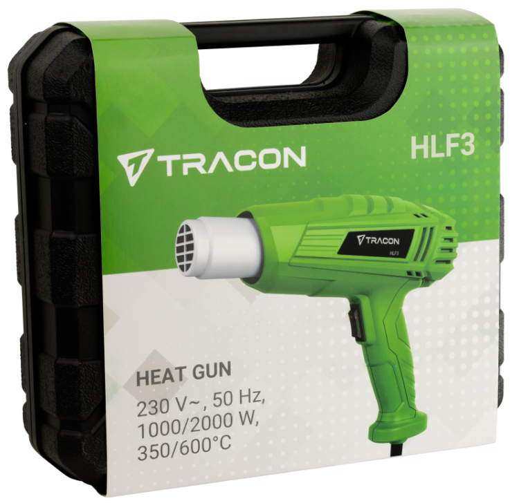 Opalarka 230V, 50Hz, 1000/2000W, 350/600°C HLF3 Tracon Electric