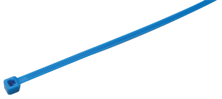 Niebieska opaska kablowa, standardowa 98×2.5mm, D=1-21mm, PA6.6 120K Tracon Electric