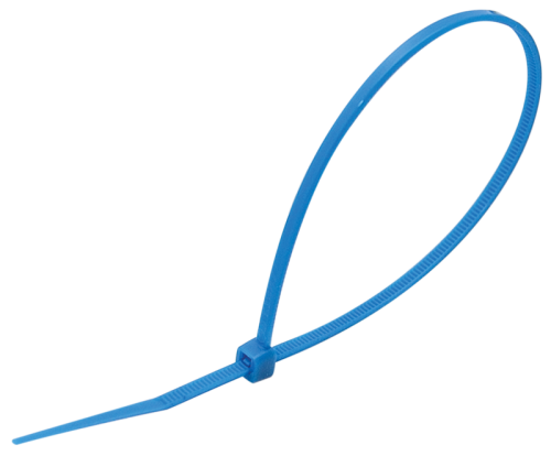 Niebieska opaska kablowa, standardowa 98×2.5mm, D=1-21mm, PA6.6 120K Tracon Electric