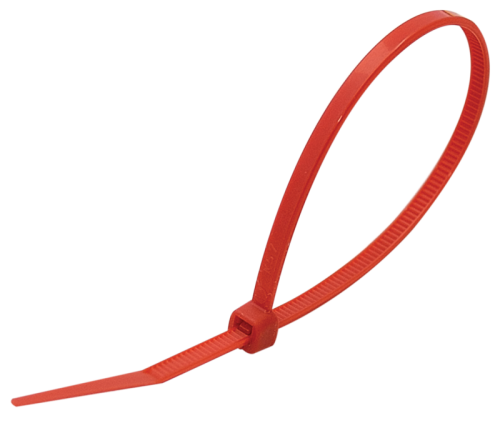 Opaska kablowa czerwona 200×3.6mm, D=2-50mm, PA6.6 170P Tracon Electric
