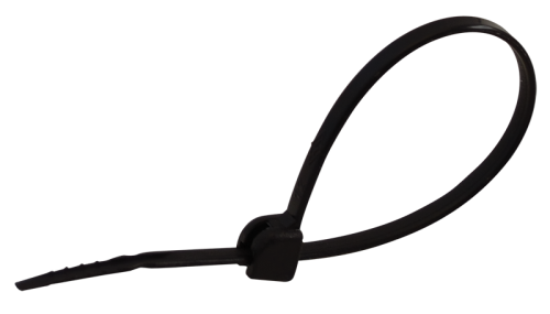 Opaska kablowa z zatrzaskiem metalowym, odp. na UV, czarna 281×3,6mm, D=2-76mm, PA6.6 TU281 Tracon Electric