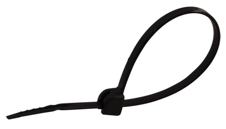Opaska kablowa z zatrzaskiem metalowym, odp. na UV, czarna 293×4,8mm, D=3,5-78mm, PA6.6 TU293 Tracon Electric