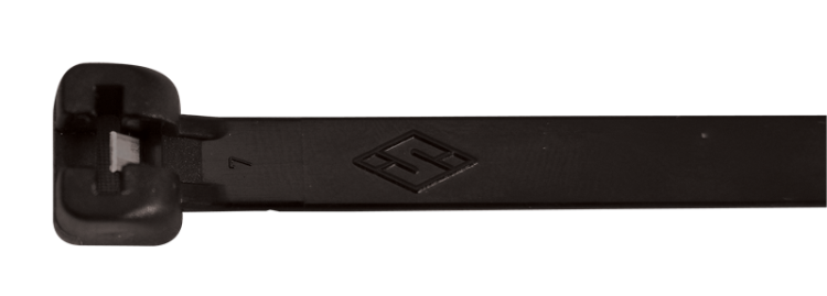 Opaska kablowa z zatrzaskiem metalowym, odp. na UV, czarna 293×4,8mm, D=3,5-78mm, PA6.6 TU293 Tracon Electric
