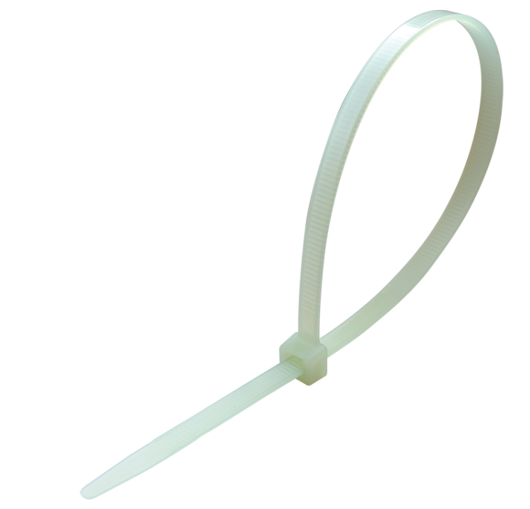 Opaska kablowa o zwiększonej odp. na temperaturę, bezbarwna 100×2,5mm, D=3-20mm, PA4.6, +130°C 100T Tracon Electric