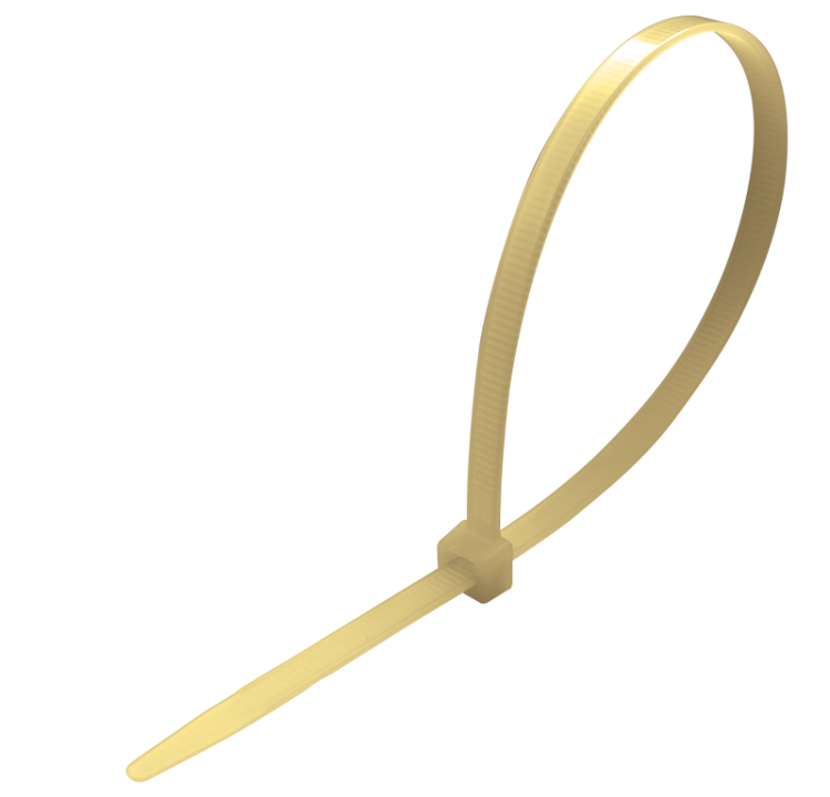 Opaska kablowa o zwiększonej odp. na temperaturę, bezbarwna 200×3,6mm, D=3-52mm, PA4.6, +130°C 200T Tracon Electric