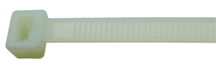 Opaska kablowa o zwiększonej odp. na temperaturę, bezbarwna 300×4,8mm, D=3-81mm, PA4.6, +130°C 300T Tracon Electric