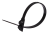 Opaska kablowa PA12, odporna na UV, czarna 260×9mm, D=25-65mm, PA12 265-12 Tracon Electric