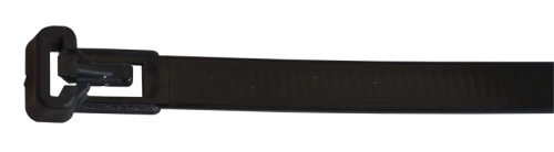 Opaska kablowa wielokrotnego użycia, czarna 250×7.6mm, D=10-65mm, PA 6.6 261-NY Tracon Electric