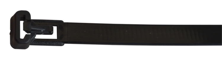 Opaska kablowa wielokrotnego użycia, czarna 250×7.6mm, D=10-65mm, PA 6.6 261-NY Tracon Electric