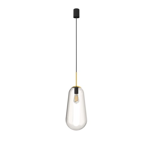 Lampa sufitowa wisząca Industrialna Loft PEAR III 7794 NOWODVORSKI Lighting oświetleniowa żyrandol 3xE27 nowoczesna szklana bańka gruszka ze złotym Premium