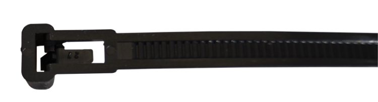 Opaska kablowa wielokrotnego użycia, czarna 350×8mm, D=10-100mm, PA 6.6 351-NY Tracon Electric