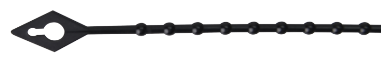 Perełkowa opaska kablowa, wielokrotnego użycia, czarna 150×1,7mm, D=4-38mm, PA6.6 160F-GY Tracon Electric