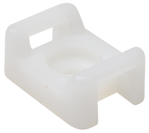 Przykręcany uchwyt do opasek kablowych 2stronny, bezbarwny 16×11mm, d=3.5mm, PA6.6 CSTALP-4 Tracon Electric