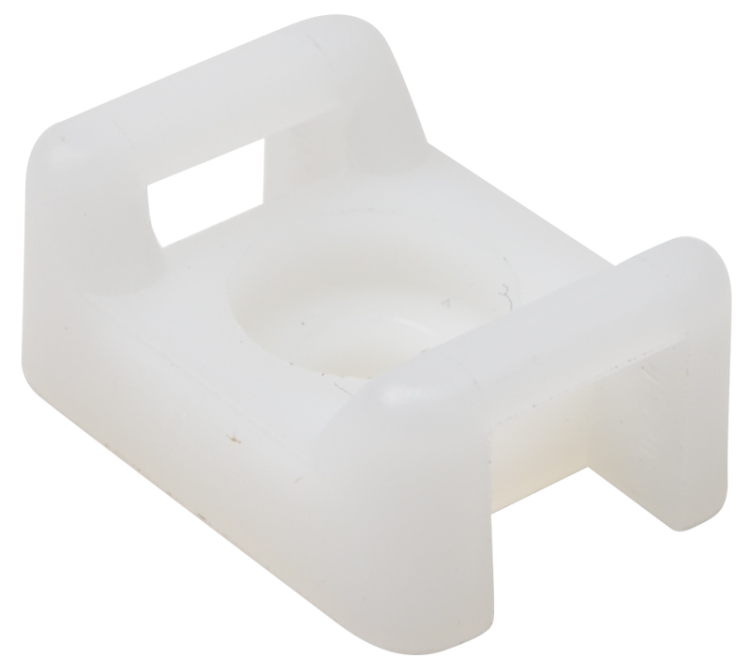 Przykręcany uchwyt do opasek kablowych 2stronny, bezbarwny 16×11mm, d=3.5mm, PA6.6 CSTALP-4 Tracon Electric