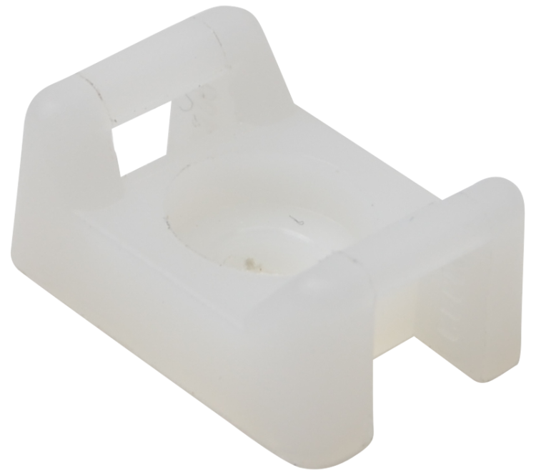 Przykręcany uchwyt do opasek kablowych 2stronny, bezbarwny 26×16mm, d=5mm, PA6.6 CSTALP-6 Tracon Electric