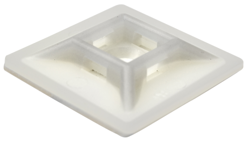 Uchwyt samoprzylepny/przykręcany do opasek 4stronny, bezbarw 28×28mm, d=5,7mm, PA6.6, 3M TALP280 Tracon Electric