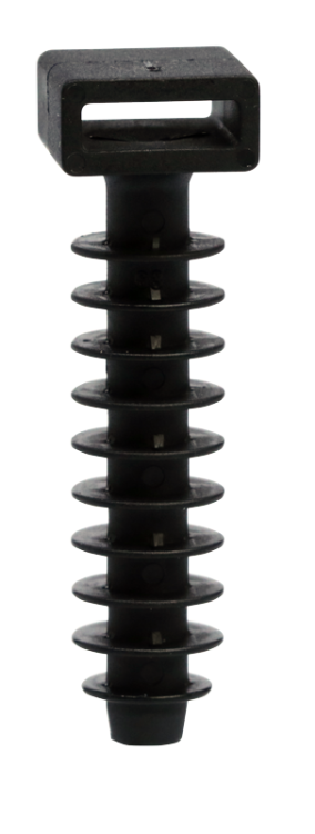 Wbijany uchwyt do opasek kablowych, odp. na UV, czarny d=8mm, A=10,6×3,1mm, PA6.6 5458 Tracon Electric