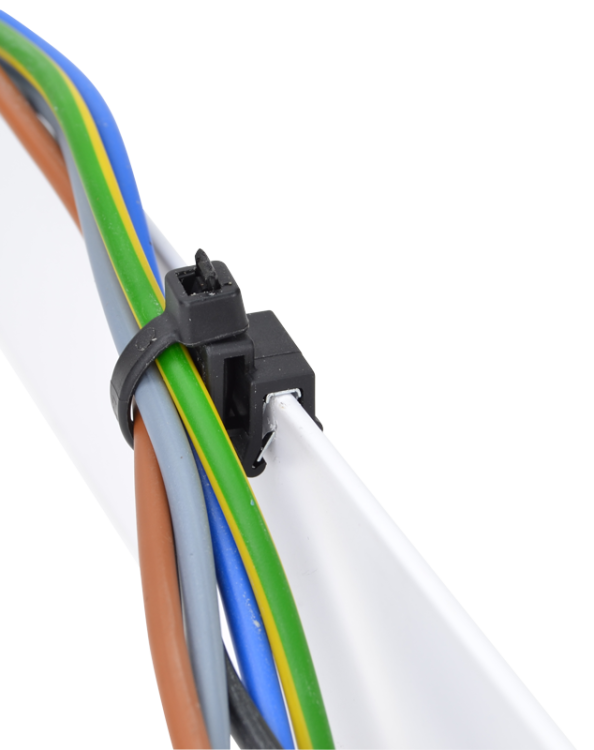 Opaska kablowa z klipsem 4.8×200mm, PA6.6 CSKT Tracon Electric
