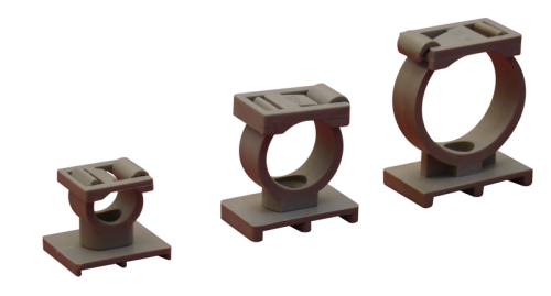 Otwierany uchwyt na rury i przewody, na śrubę, ciemnoszary d=32mm, PA6.6 TKCRZ-32 Tracon Electric