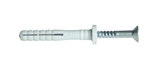 Kołek wbijany ze śrubą, szary M8×135mm, PA6.6 TB8135 Tracon Electric