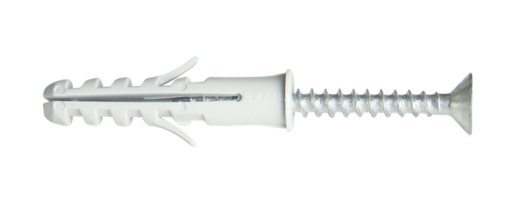 Kołek z kołnierzem ze śrubą, szary M8×40mm, PA6.6 T8PCS-PA Tracon Electric