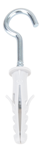 Kołek kołnierzow z hakiem (C), stal, szary 6×30mm, PA6.6 T6H Tracon Electric