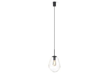 Lampa sufitowa wisząca Industrialna Loft PEAR BLACK S 7800 NOWODVORSKI Lighting oświetleniowa żyrandol nowoczesna szklana bańka gruszka z czarnym Inspiracje Premium