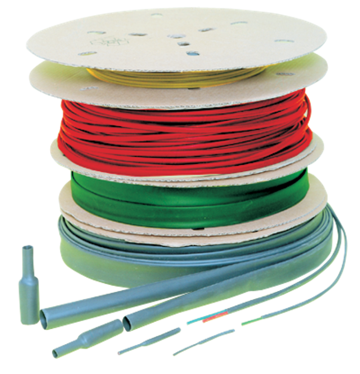 Rura termokurczliwa cienkościenna 2:1, żółta, bęben 38,1/19,0mm, POLIOLEFIN ZS381S-D Tracon Electric