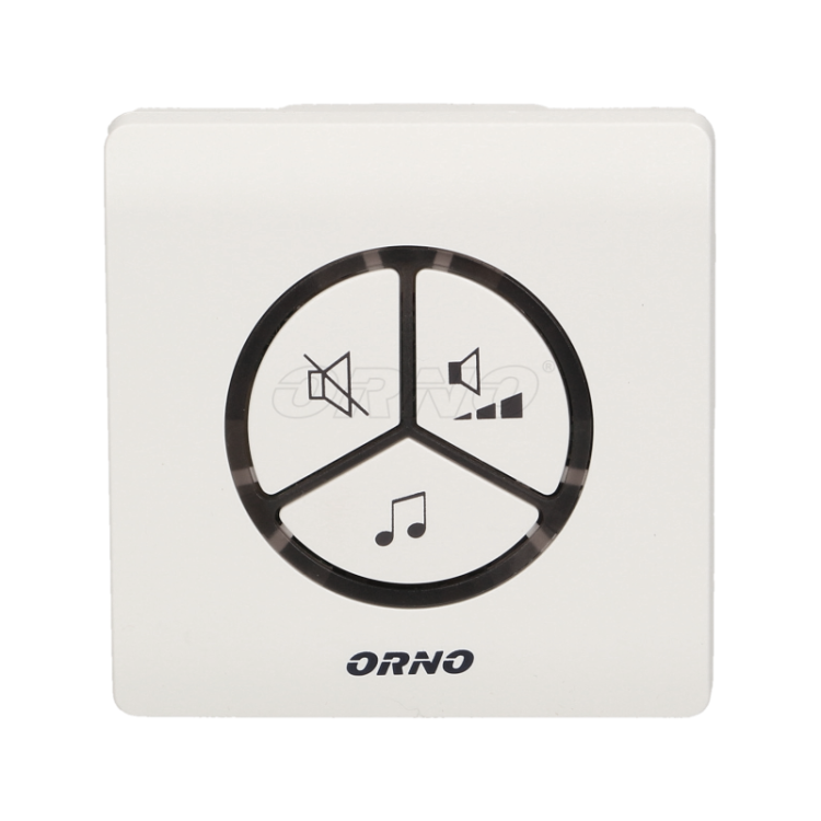 Dzwonek bezprzewodowy SMARTEK AC 230V z Learning System i bezbateryjnym przyciskiem ORNO OR-DB-LT-126 Gniazdkowy