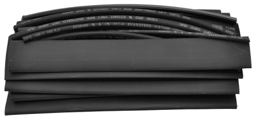 Zestaw rur termokurczliwych, cienkościenne, czarne, 2:1 15×150mm, POLIOLEFIN ZSBB-SET Tracon Electric