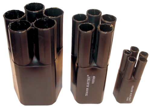 Palczatka rozgałęziająca z klejem do kabli 5-żyłowych 5×150-5×240mm2, (5×34,5/11mm+1×98/49mm) VE510046 Tracon Electric
