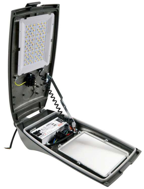 Oprawa uliczna LED - ULOR=0 z regulacją kąta oświetlenia 100-240 VAC, 60 W, 9000 lm, 50000 h, 4500K, EEI=D LSJB60W Tracon Electric