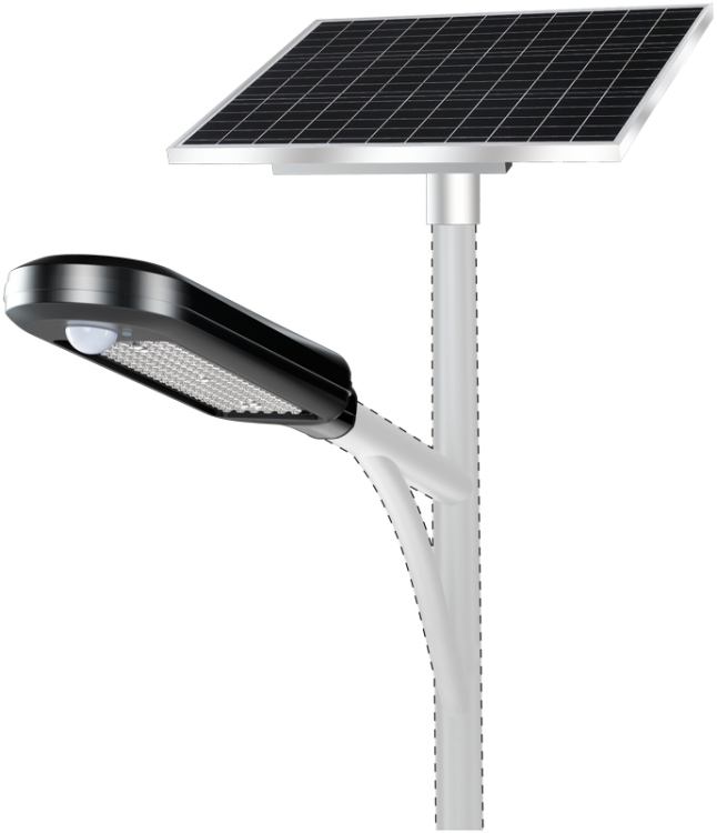 Uliczna oprawa solarna z regulowanym panelem 40 W, 4000 K, 5200 lm, IP65, 12,8 V 15000 mAh LiFePO4 LSLSB40W Tracon Electric