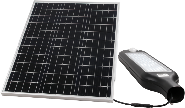 Uliczna oprawa solarna z regulowanym panelem 40 W, 4000 K, 5200 lm, IP65, 12,8 V 15000 mAh LiFePO4 LSLSB40W Tracon Electric