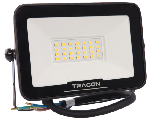 Reflektor LED z układem SAMSUNG 220-240V AC, 20W, 4000K, IP66, 2000lm, EEI=F RSMDS20W Tracon Electric