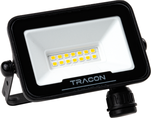 Reflektor LED z układem SAMSUNG, z wejściem na czujnik ruchu 220-240V AC, 10W, 4000K, IP54, 1000lm, EEI=F RSMDSU10W Tracon Electric