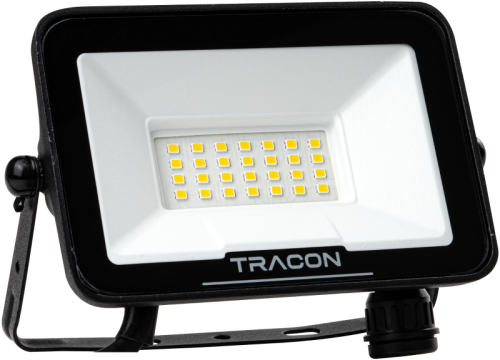 Reflektor LED z układem SAMSUNG, z wejściem na czujnik ruchu 220-240V AC, 20W, 4000K, IP54, 2000lm, EEI=F RSMDSU20W Tracon Electric
