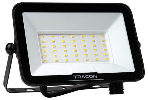 Reflektor LED z układem SAMSUNG, z wejściem na czujnik ruchu 220-240V AC, 30W, 4000K, IP54, 3000lm, EEI=F RSMDSU30W Tracon Electric