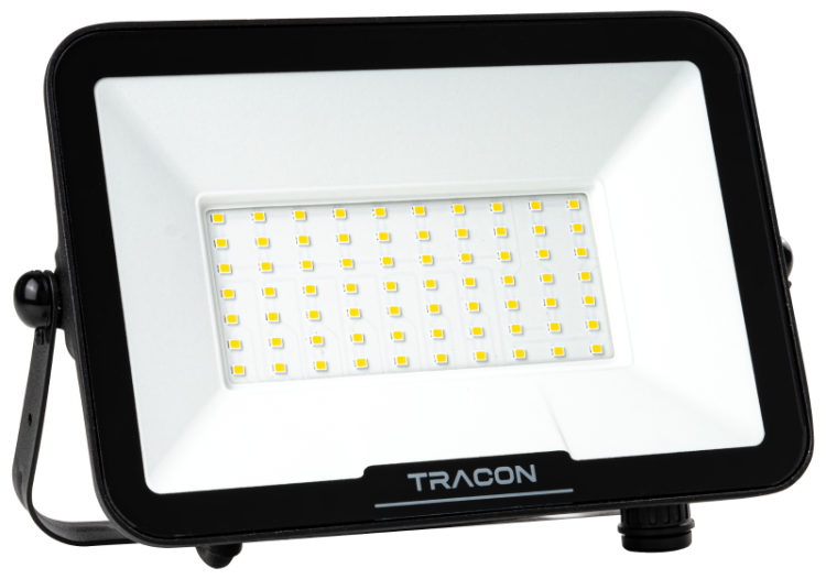 Reflektor LED z układem SAMSUNG, z wejściem na czujnik ruchu 220-240V AC, 100W, 4000K, IP54, 10000lm, EEI=F RSMDSU100W Tracon Electric