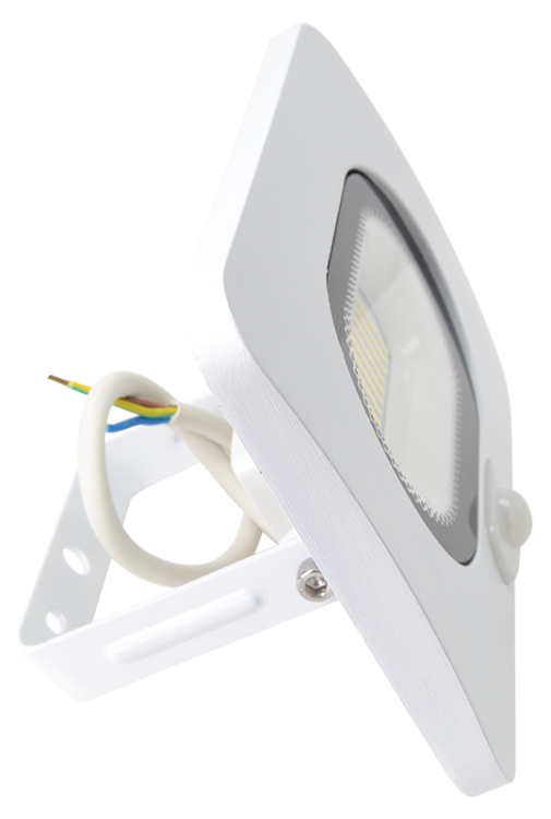 Reflektor SMD LED z czujnikiem ruchu, biały 50W, 4000K, IP65, 220-240V AC, 4000lm, 110°, 3-10m, EEI=G RSMDLFM50 Tracon Electric