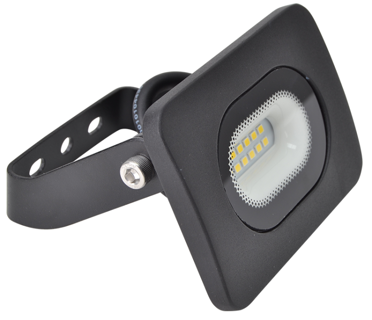 Reflektor SMD LED, czarny 220-240V AC, 10W, 4000K, IP65, 800lm, EEI=G RSMDL10 Tracon Electric
