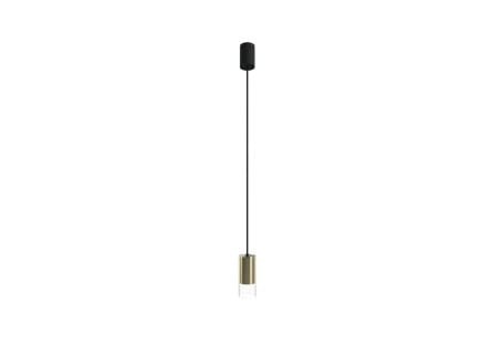 Lampa sufitowa wisząca Industrialna Loft CYLINDER SOLID BRASS S zwis 7870 NOWODVORSKI Lighting GU10 oświetleniowa żyrandol nowoczesna tuba szkło metal do Kuchni Jadalni nad stół blat wyspę złota Inspiracje Premium