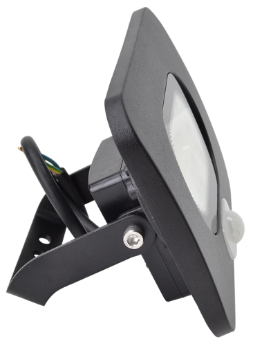 Reflektor SMD LED, czarny, z czujnikiem ruchu 30W, 4000K, IP65, 220-240V AC, 2700lm, 110°, 3-10m, EEI=F RSMDLM30 Tracon Electric