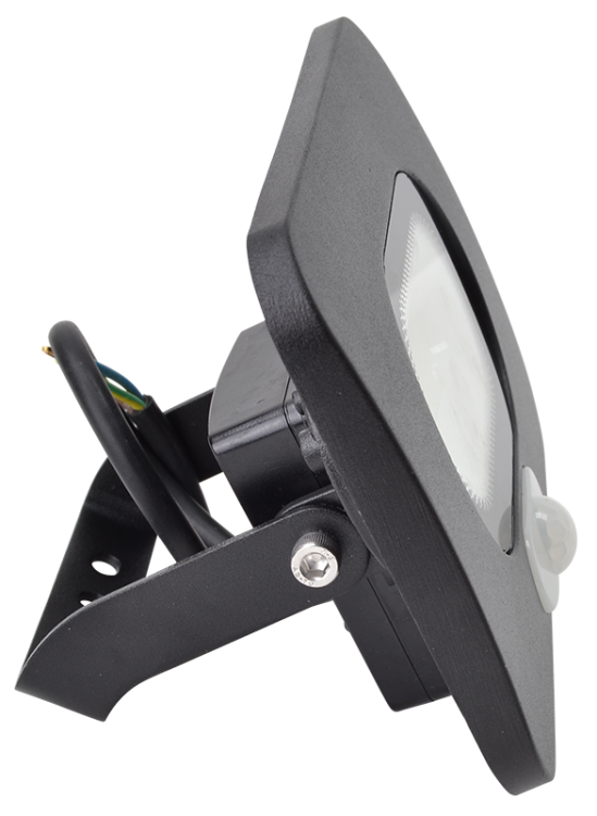 Reflektor SMD LED, czarny, z czujnikiem ruchu 30W, 4000K, IP65, 220-240V AC, 2700lm, 110°, 3-10m, EEI=F RSMDLM30 Tracon Electric