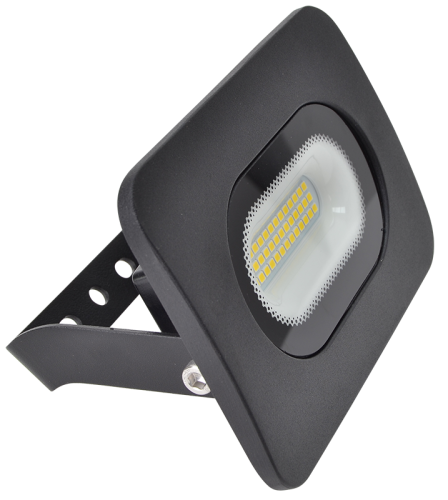 Reflektor SMD LED z dławikiem kablowym, czarny 220-240V AC, 20W, 4000K, IP65, 1600lm, EEI=G RSMDL20H Tracon Electric